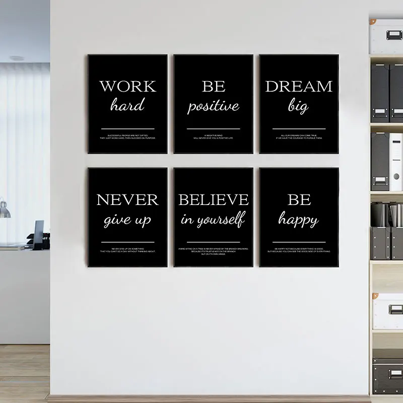 Home Office Quotes - Quadros Decorativos Modernos com Citações Inspiradoras