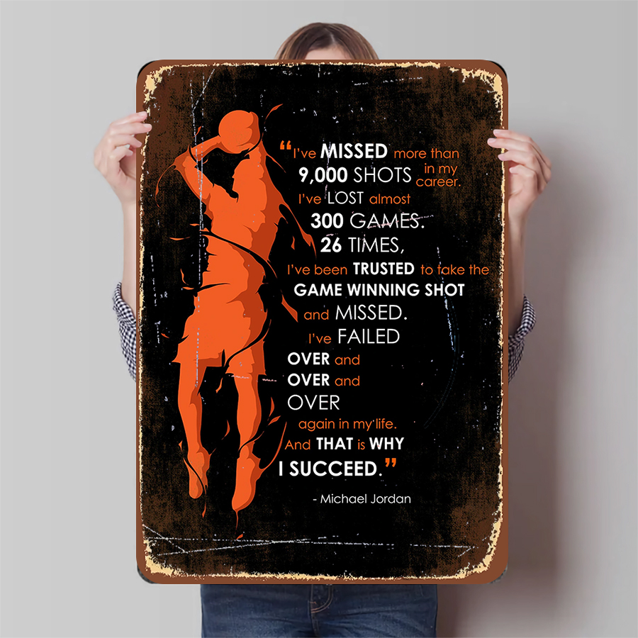 Home Office Quotes - Michael Jordan Citação inspiradora Arte de