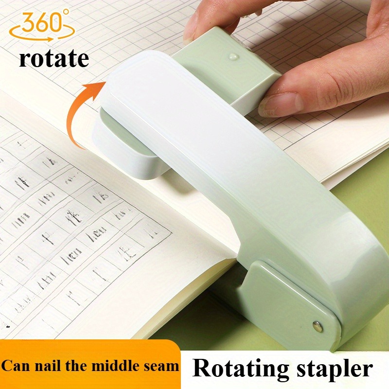 Home Office 2024 - Grampeador giratório de 360 graus, resistente,