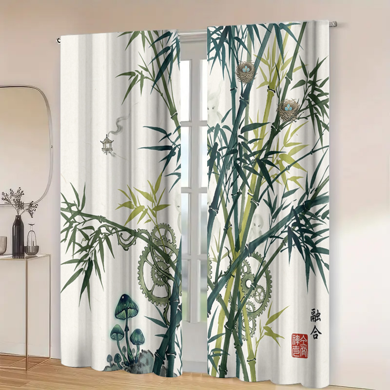 Cortinas Decorativas com Padrã - Home Office Japandi avaliação e preço