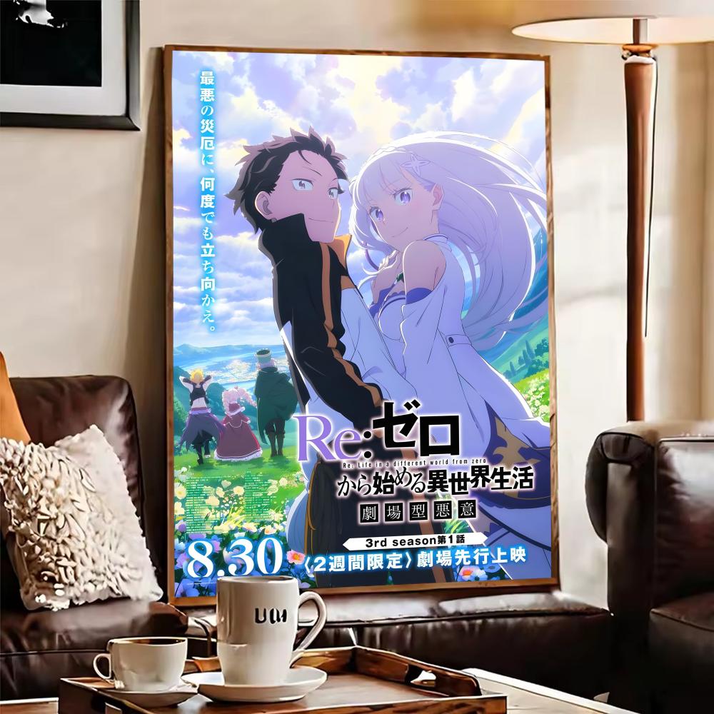 Anime R-Re Zero Poster Perfect - Home Office Wallpaper avaliação e preço