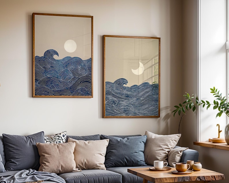 Conjunto de 2 Impressões de Ar - Home Office Japandi avaliação e preço
