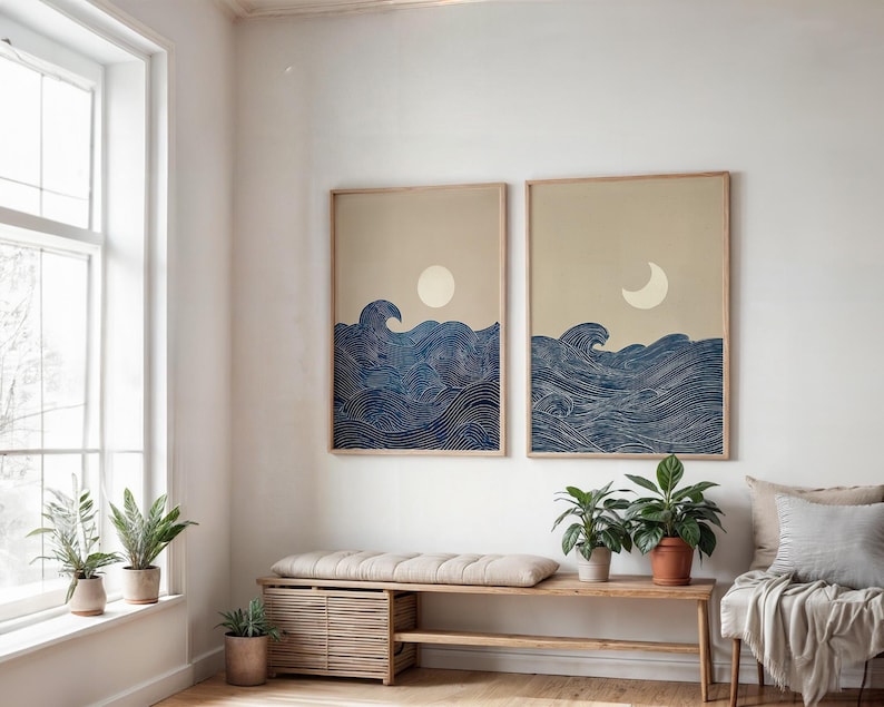 Conjunto de 2 Impressões de Ar - Home Office Japandi avaliação e preço