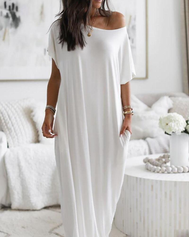 Vestido sexy de um ombro manga - Home Office 2024 avaliação e preço