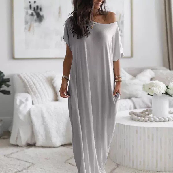 Vestido sexy de um ombro manga - Home Office 2024 avaliação e preço