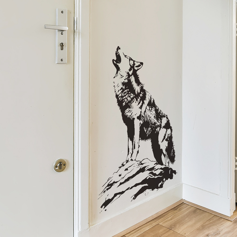 Pôster de animal 3d lobo solit - Home Office Wallpaper avaliação e preço