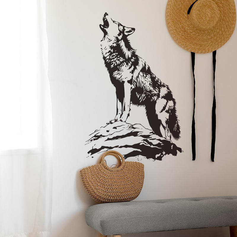 Pôster de animal 3d lobo solit - Home Office Wallpaper avaliação e preço