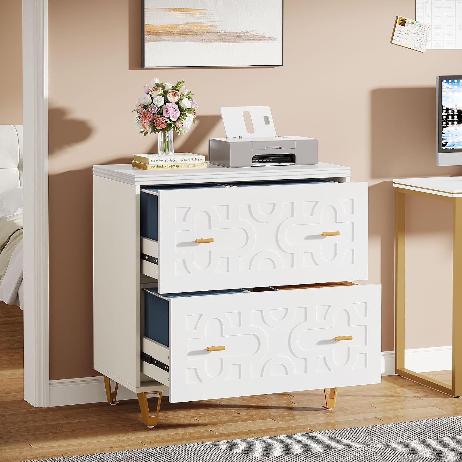 Armário de arquivo lateral com - Home Office Printer avaliação e preço