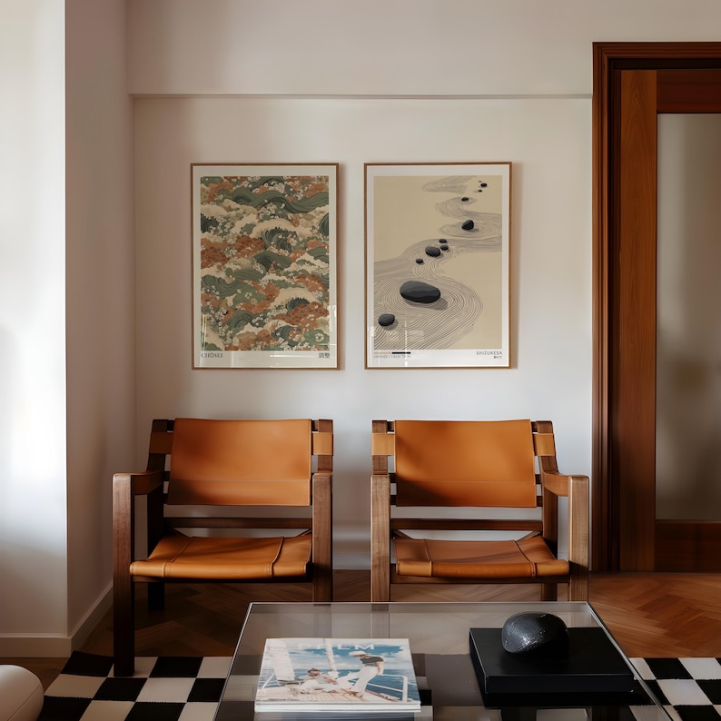 2 peças de Pôsteres de Arte em - Home Office Japandi avaliação e preço