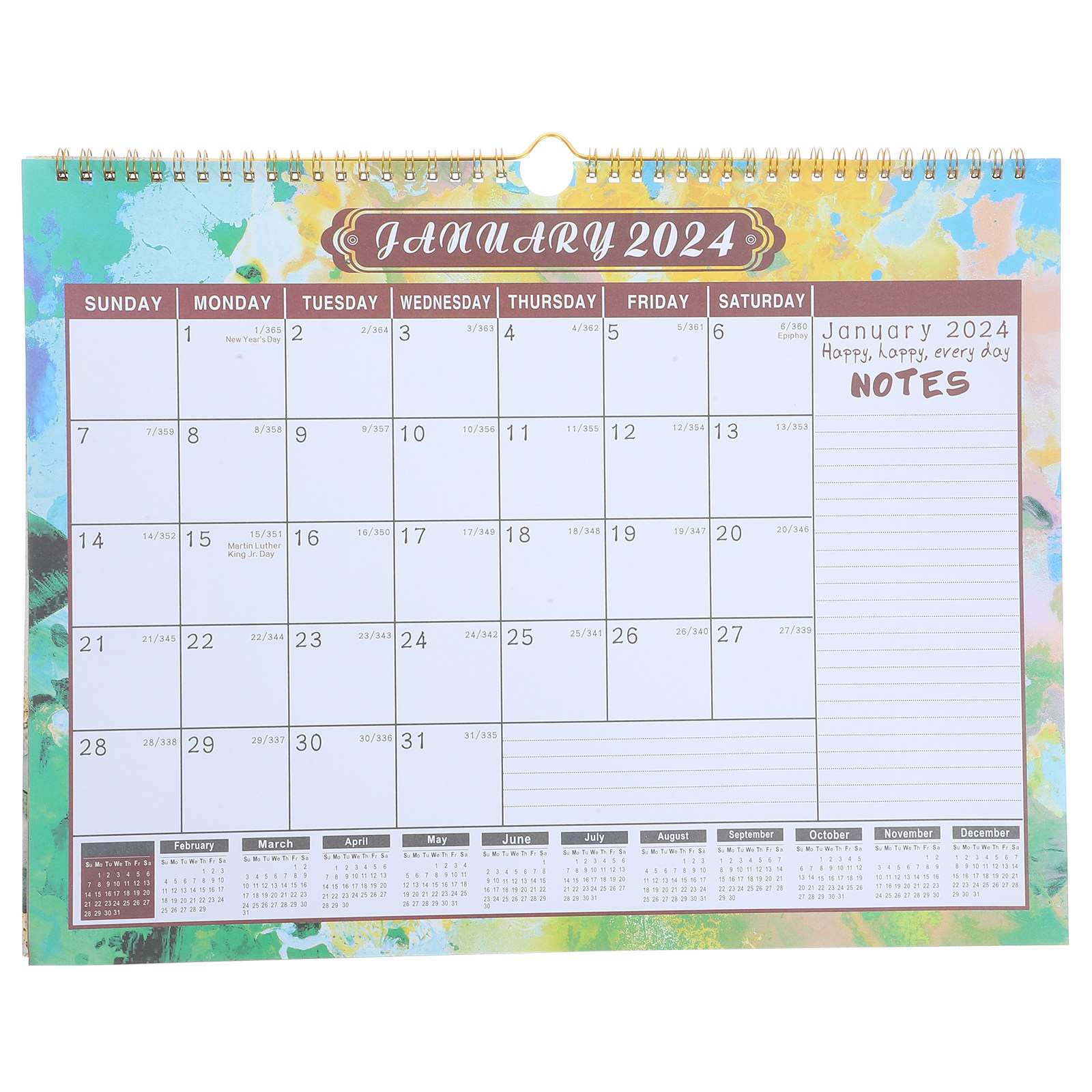 Calendário de parede grande 20 - Home Office 2024 avaliação e preço