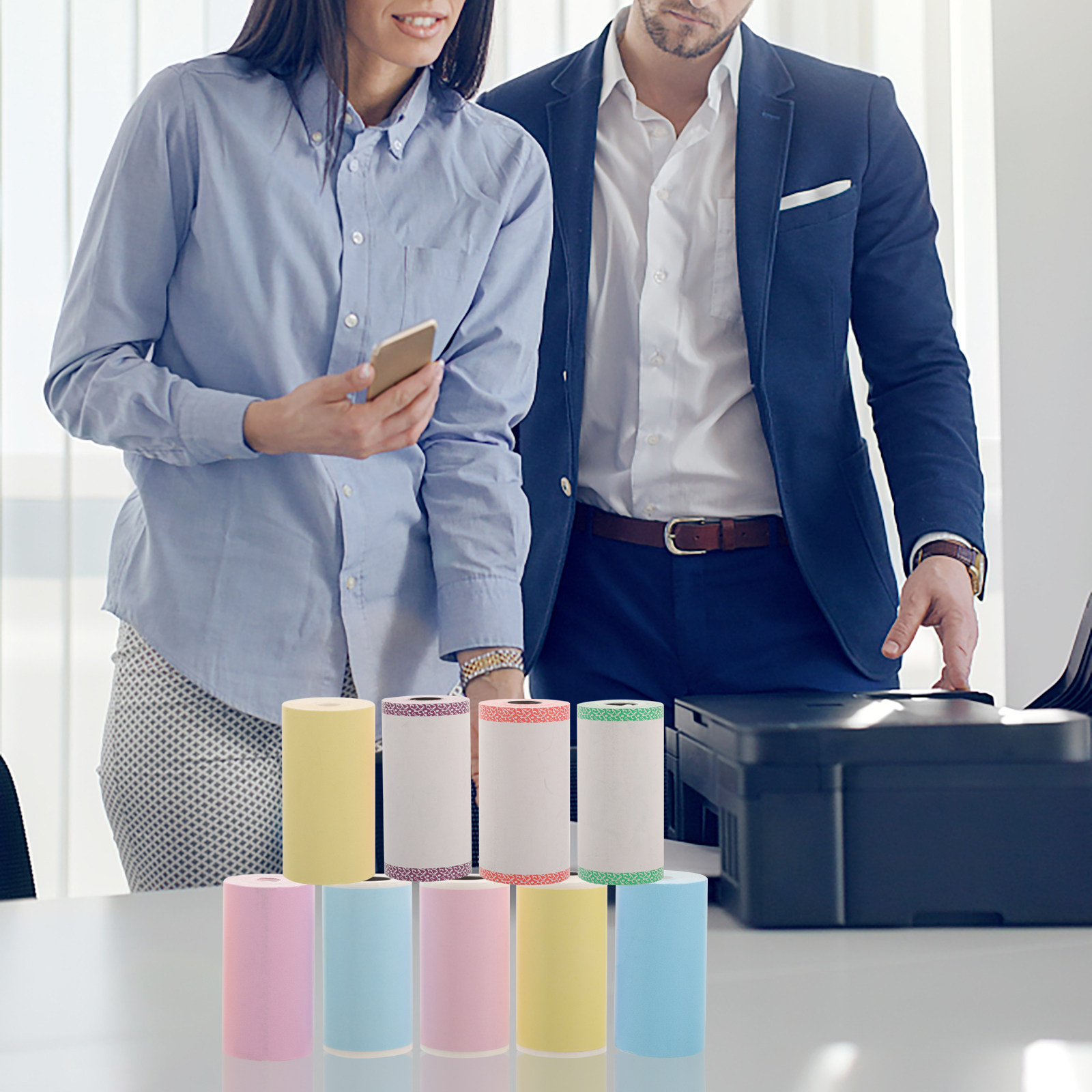 9 Rolos de Papel Adesivo Térmi - Home Office Printer avaliação e preço